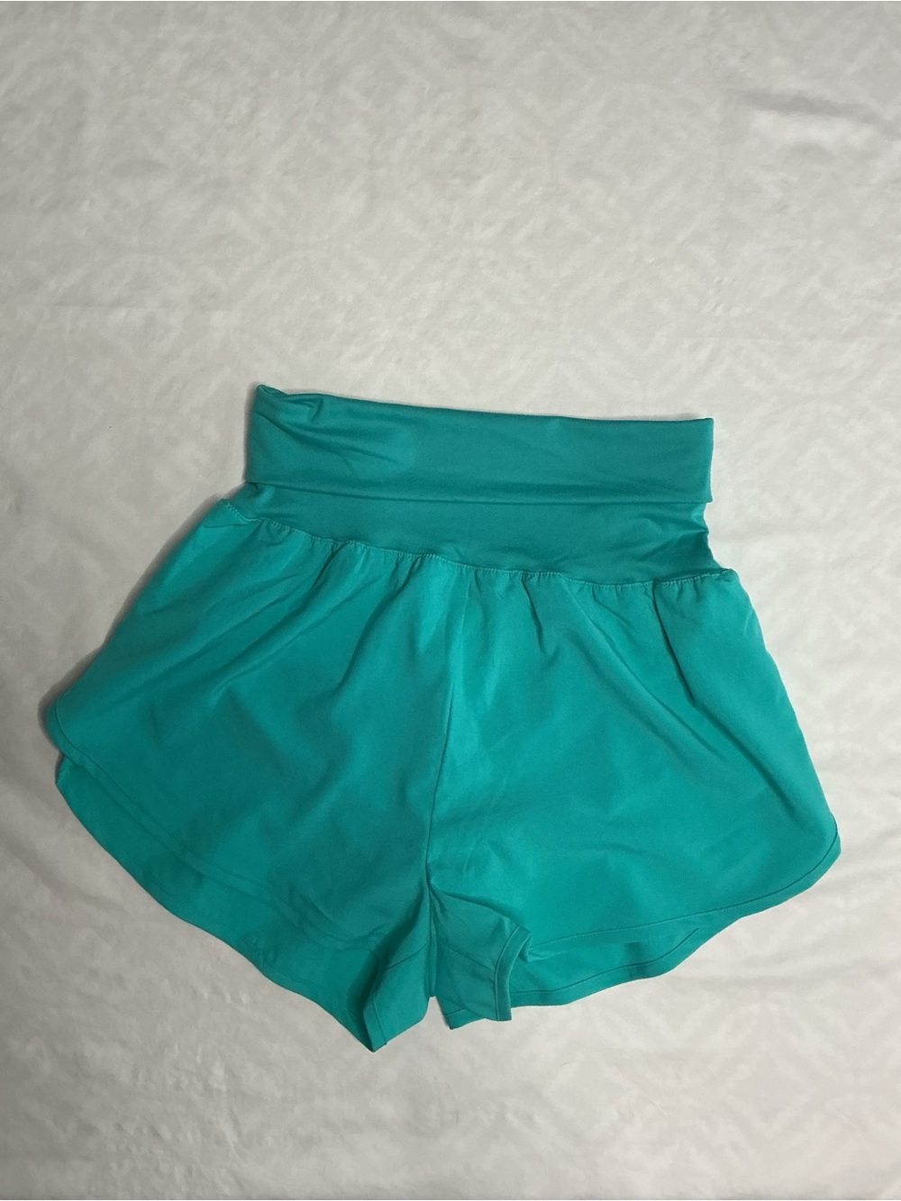 Zenana Teal Dolphin Hem Lounge Shorts Size Medium NWOT